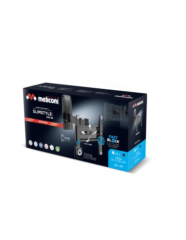 MELICONI SLIMSTYLE PLUS 200SR STAFFA UN BRACCIO 14"/40" 25KG