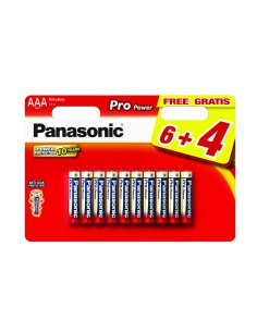 PANASONIC PRO POWER AAA X10 MINISTILO LR03PPG/10BW 6+4F