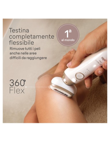 BRAUN SES9011 3D EPILATORE SILK-EPIL BIANCO/ORO