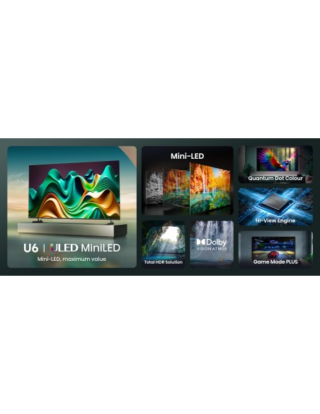 HISENSE 55U69NQ TVC 55" 4K MINI LEDQUANTUM DOLBY TVSAT