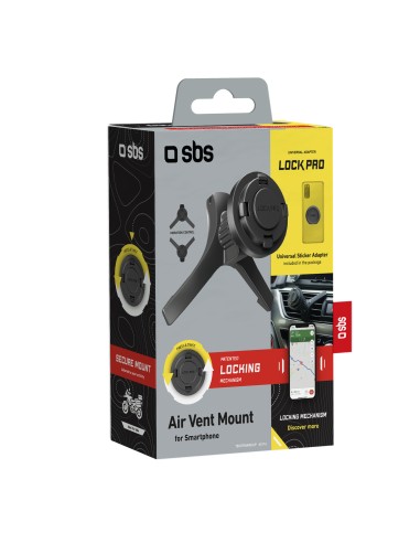 SBS TEURTRIAIRCLIP SUPPORTO AUTO VENTOLA LOCK PRO