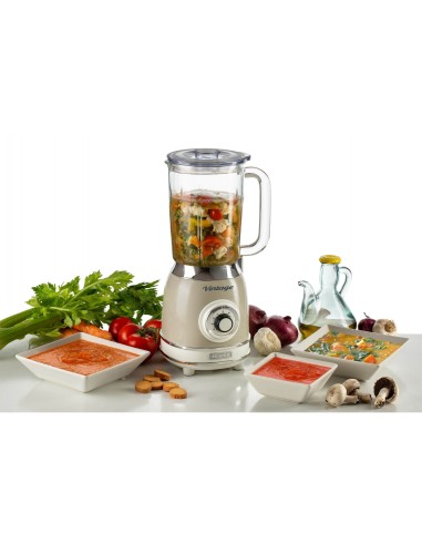 ARIETE 583/00 FRULLATORE VINTAGE BEIGE CON TAZZA IN VETRO