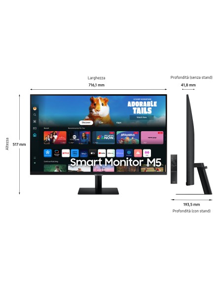 SAMSUNG LS32DM500EUXEN MONITOR 32" FHD/SMART/WIFI/BTH/CASSE AUDIO INT