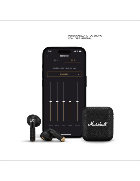 MARSHALL MINOR IV NERO AURICOLARI BLUETOOTH TWS