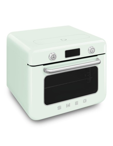 SMEG COF01PGEU FORNO COMBINATO A VAPORE 30 LT 10F GRILL VERDE PASTELLO