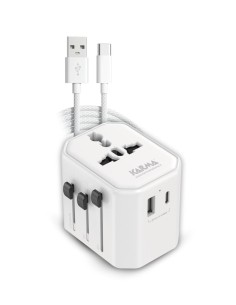 KARMA CC 9600USBC ALIMENTATORE DA VIAGGIO 4 PRESE USB/USB-C CON CAVO