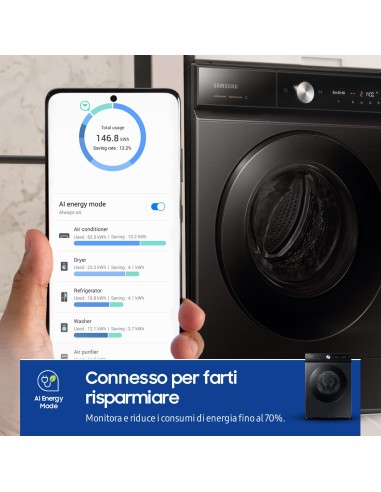 SAMSUNG WW11DB7B94GBU3 LVB A-20% 11KG 1400G VAPORE IG. ECOD. WIFI NERA