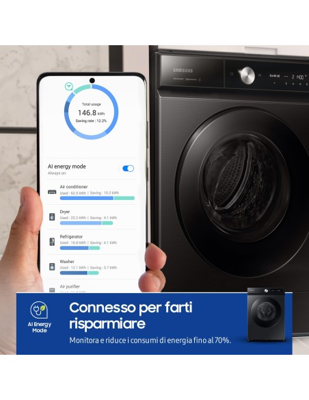SAMSUNG WW11DB7B94GBU3 LVB A-20% 11KG 1400G VAPORE IG. ECOD. WIFI NERA