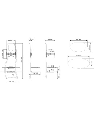MELICONI GHOST DESIGN 2000 BIANCO ROTATION PARETE ATTREZZATA