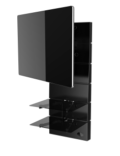 MELICONI GHOST DESIGN 3500 NERO OPACO ROTATION PARETE ATTREZZATA 2