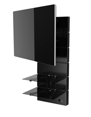 MELICONI GHOST DESIGN 3500 NERO OPACO ROTATION PARETE ATTREZZATA