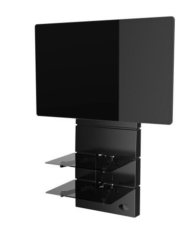 MELICONI GHOST DESIGN 3500 NERO OPACO ROTATION PARETE ATTREZZATA