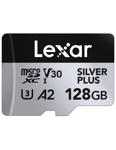 LEXAR MICROSD 128GB SILVER PLUS ACTION CAM L.205MB/S.150MB UHS-I V30