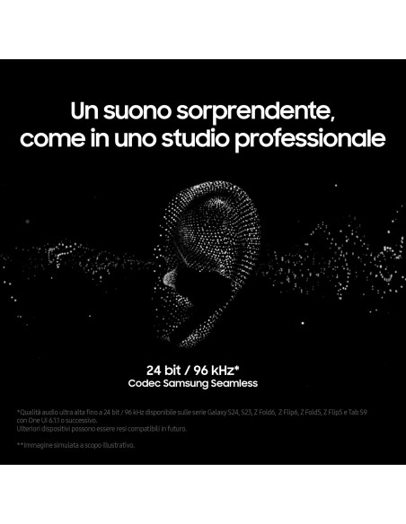 SAMSUNG SM-R630NZA GALAXY BUDS 3 PRO SILVER AURICOLARI BLUETOOTH TWS