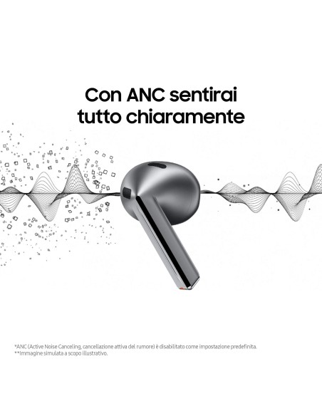 AURICOLARI E VIVAVOCE: vendita online SAMSUNG SM-R530NZA GALAXY BUDS 3 SILVER AURICOLARI BLUETOOTH TWS in offerta