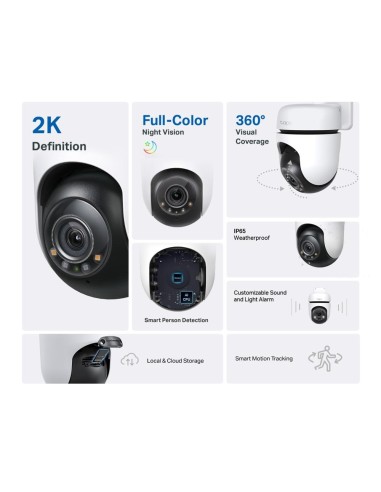 TPLINK TAPO TC41 IP CAM WIFI 2K 3MP PER ESTERNO IP65 VISIONE NOTTURNA