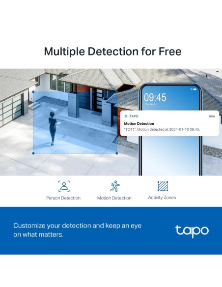 TPLINK TAPO TC41 IP CAM WIFI 2K 3MP PER ESTERNO IP65 VISIONE NOTTURNA