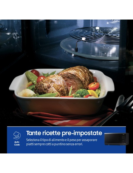 SAMSUNG MG23DG4524CG FORNO MICROONDE 23LT NERO GRILL DISPLAY LED
