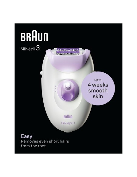EPILATORI E DEPILATORI: vendita online BRAUN SE3000 EPILATORE SILKEPIL A RETE BIANCO/VIOLA in offerta