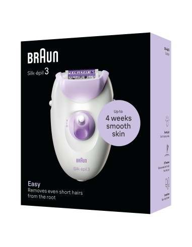 EPILATORI E DEPILATORI: vendita online BRAUN SE3000 EPILATORE SILKEPIL A RETE BIANCO/VIOLA in offerta