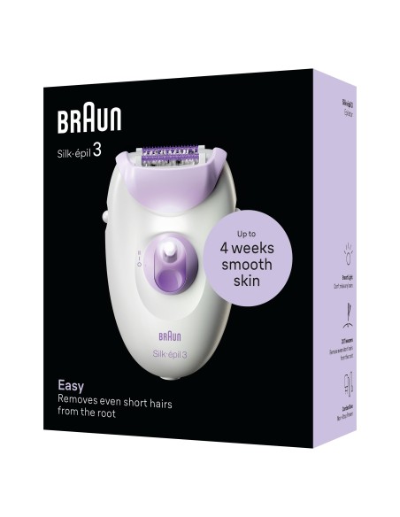 EPILATORI E DEPILATORI: vendita online BRAUN SE3000 EPILATORE SILKEPIL A RETE BIANCO/VIOLA in offerta
