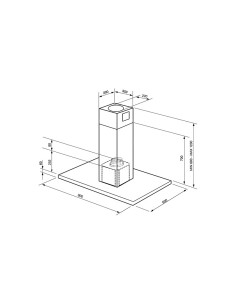SMEG KI90XE CAPPA B 90CM INOX SATINATO DECORATIVA ISOLA 3VEL. 4LUCI 2