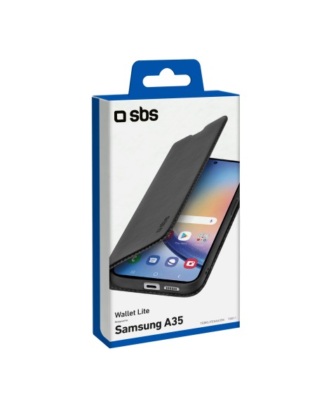 SBS TEBKLITESAA35K SAMSUNG A35 CUSTODIA A LIBRO NERO
