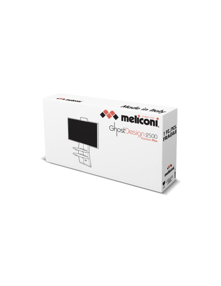 MELICONI GHOST DESIGN 2500 BIANCO OPACO ROTATION PARETE ATTREZZATA