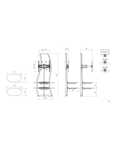 MELICONI GHOST DESIGN 2500 BIANCO OPACO ROTATION PARETE ATTREZZATA