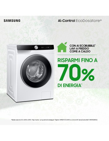 SAMSUNG WW90DG6U85LKU3 LVB A-10% 9KG 1400G VAPORE IGIEN. WIFI ECODOSAT