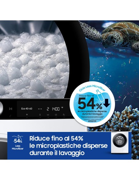 SAMSUNG WW90DG6U85LKU3 LVB A-10% 9KG 1400G VAPORE IGIEN. WIFI ECODOSAT