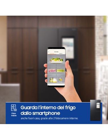 SAMSUNG RF65DG9H0EB1 FRIGO 4PORTE E NF 637LT BLACK FAMILY HUB WIFI