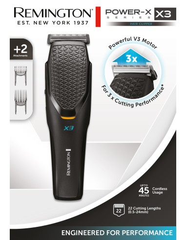 REMINGTON HC3000 TAGLIACAPELLI A RETE ACCIAIO 2 PETTINI RETE/RICAR.