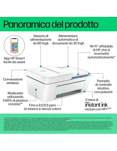 HP 4222E STAMPANTE DESKJET AIO 3IN1ADF WIFI