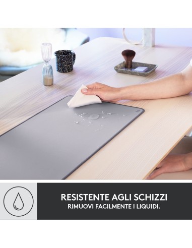 LOGITECH DESK MAT GRIGIO TAPPETINO 70CM X 30CM ANTISCIVOLO