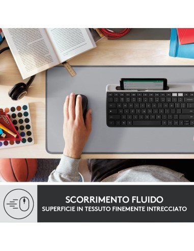 LOGITECH DESK MAT GRIGIO TAPPETINO 70CM X 30CM ANTISCIVOLO