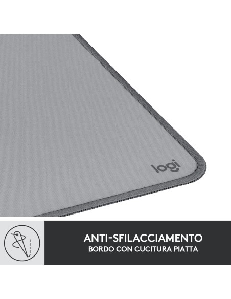 LOGITECH DESK MAT GRIGIO TAPPETINO 70CM X 30CM ANTISCIVOLO