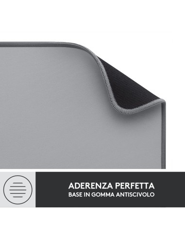 LOGITECH DESK MAT GRIGIO TAPPETINO 70CM X 30CM ANTISCIVOLO