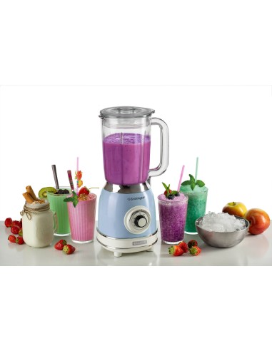 ARIETE 583/05 FRULLATORE VINTAGE CELESTE CON TAZZA IN VETRO