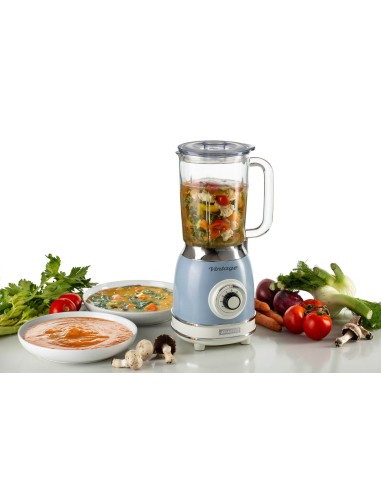ARIETE 583/05 FRULLATORE VINTAGE CELESTE CON TAZZA IN VETRO