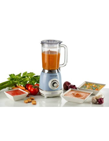 ARIETE 583/05 FRULLATORE VINTAGE CELESTE CON TAZZA IN VETRO