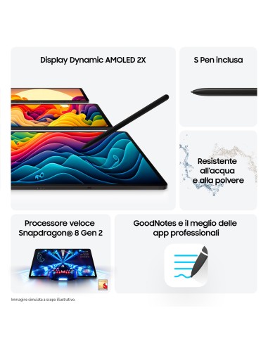 SAMSUNG SM-X820NZA TABLET S10+ 12,4" AMOLED 120HZ 12/256GB WIFI