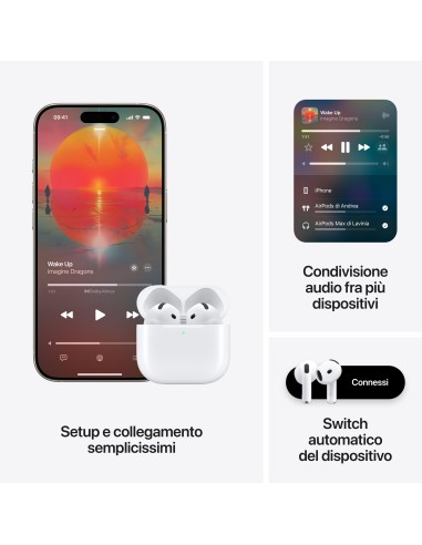 APPLE MXP63ZM/A AIRPODS 4 AURICOLARI WIRELESS CUSTODIA USB-C