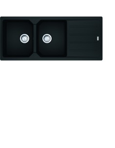 FRANKE UCG621-116 LAVELLO FRAGRANITE NERO 2V + GOCC.DX - 116CM 2