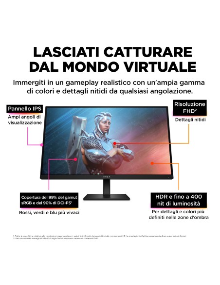 HP MONITOR OMEN27 LED 27" FHD      GAMING