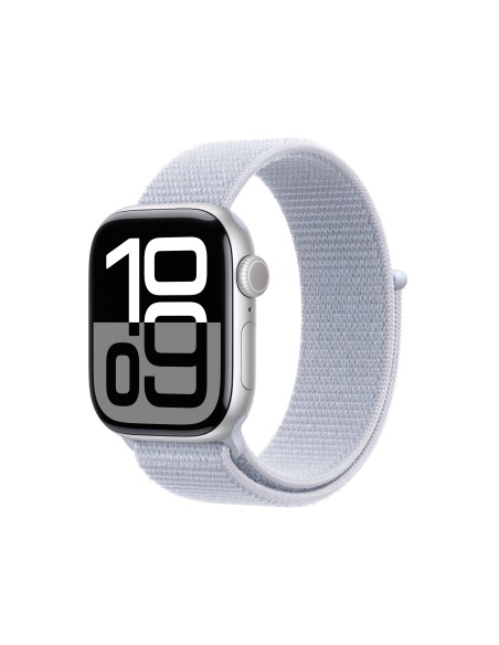 APPLE WATCH SERIES 10 GPS 42MM SILVER ALUM. BLUE CLOUD SPORT LOOP