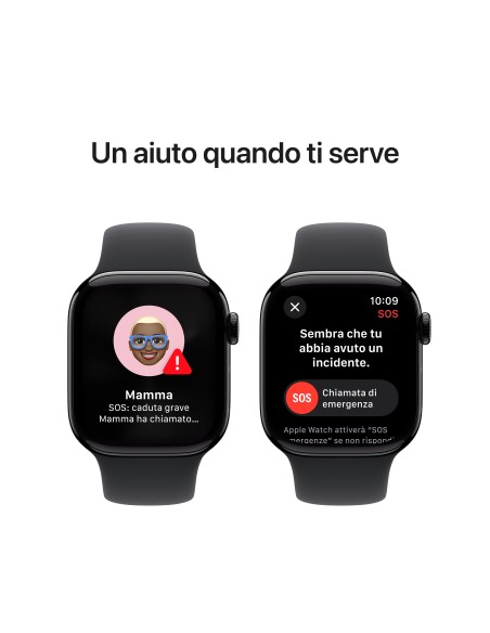 APPLE WATCH SERIES 10 GPS 42MM JET BLACK ALUM. BLACK SPORT BAND M/L