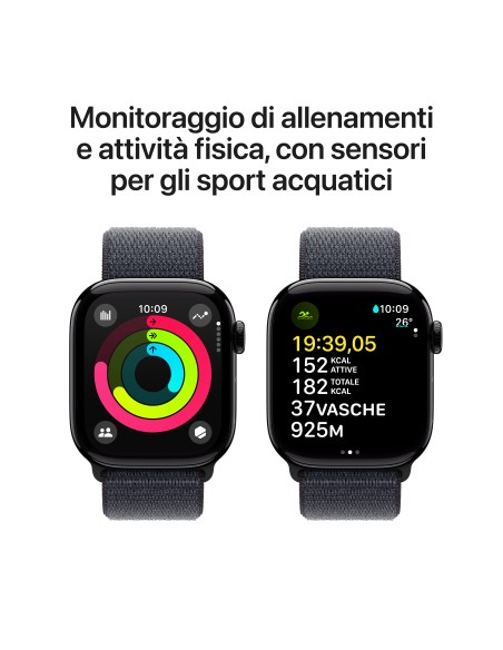 APPLE WATCH SERIES 10 GPS 42MM JET BLACK ALUM. INK SPORT LOOP