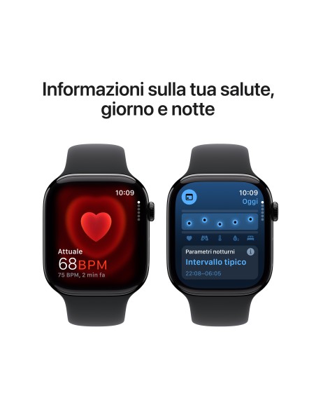 APPLE WATCH SERIES 10 GPS+CELL 46MM JET BLACK ALUM. BLACK SPORT B. M/L