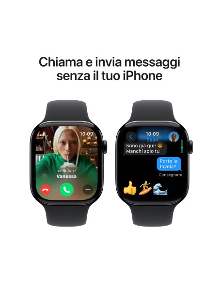 APPLE WATCH SERIES 10 GPS+CELL 46MM JET BLACK ALUM. BLACK SPORT B. M/L